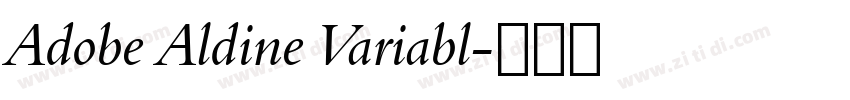 Adobe Aldine Variabl字体转换
